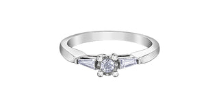 10K White Gold 0.23cttw Diamond Ring