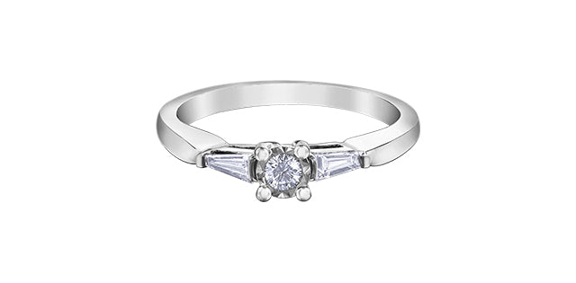 10K White Gold 0.23cttw Diamond Ring