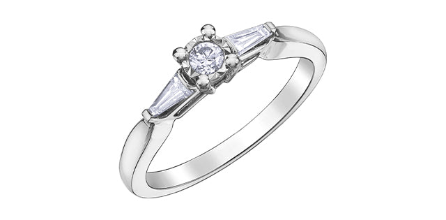 10K White Gold 0.23cttw Diamond Ring