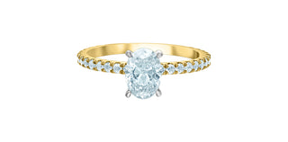 14K Yellow & White Gold Lab-Grown Diamond Ring
