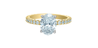 14K Yellow & White Gold Lab-Grown Diamond Ring