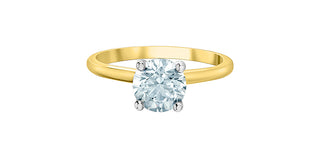14K Yellow & White Gold Lab-Grown Diamond Ring