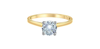14K Yellow & White Gold Lab-Grown Diamond Ring