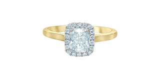 14K Yellow & White Gold Lab-Grown Diamond Ring