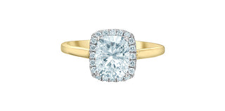 14K Yellow & White Gold Lab-Grown Diamond Ring