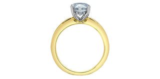 14K Gold Lab Grown Oval Cut Diamond Engagement Ring with Ski Tip Hidden Halo