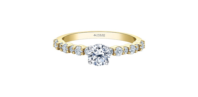 18K Yellow and White Gold Canadian Diamond Ring