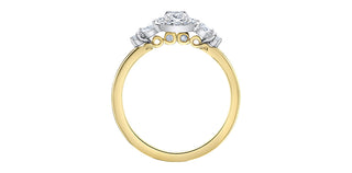 18K Yellow and White Gold 0.53cttw Canadian Diamond Ring