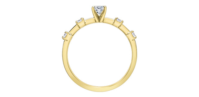 14K Yellow Gold 0.50cttw Canadian Diamond Engagement Ring