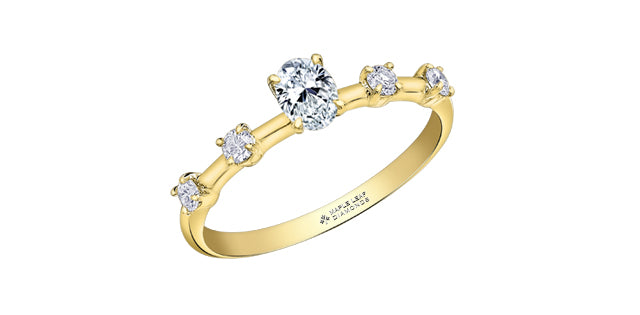 14K Yellow Gold 0.50cttw Canadian Diamond Engagement Ring