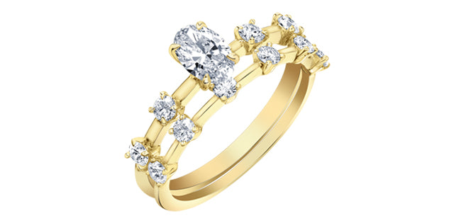 14K Yellow Gold 0.70cttw Canadian Diamond Engagement Ring