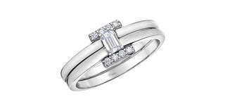 10K White Gold 0.04cttw Diamond Band