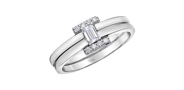 10K White Gold 0.20cttw Canadian Diamond Engagement Ring