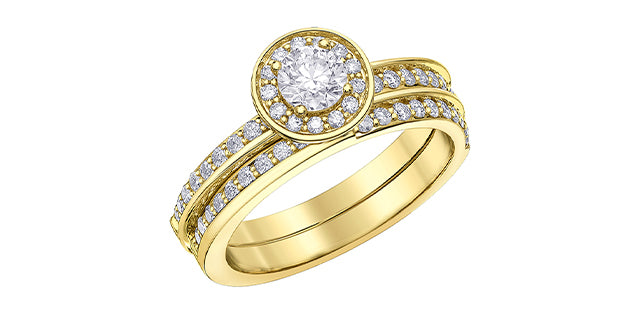 14K Yellow Gold 0.72cttw Diamond Engagement Ring