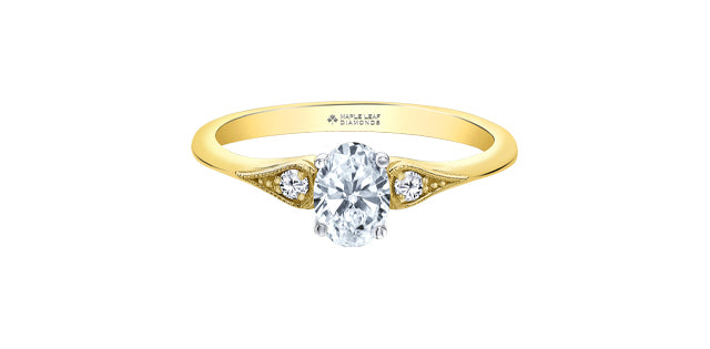 18K Yellow and White Gold Canadian Diamond Ring
