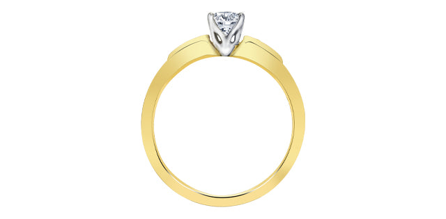18K Yellow and White Gold Canadian Diamond Ring