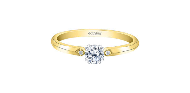 14K Yellow Gold 0.30cttw Canadian Diamond Engagement Ring