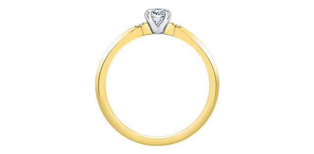 14K Yellow Gold 0.30cttw Canadian Diamond Engagement Ring