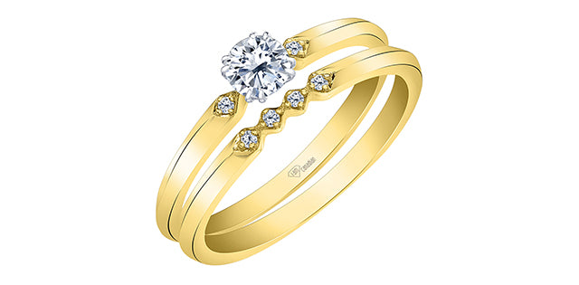 14K Yellow Gold 0.30cttw Canadian Diamond Engagement Ring