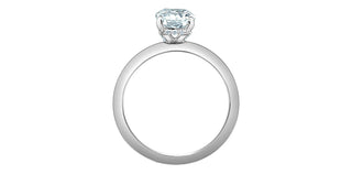 14K Gold Engagement Ring with Chevron Hidden Halo and Lab Grown Cushion Cut Diamond