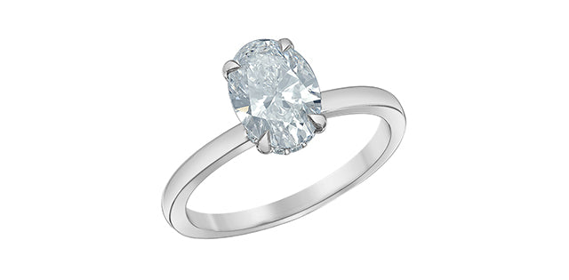 14K White Gold 1.59 ct Lab Grown Diamond Engagement Ring