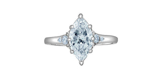 14K White Gold Lab-Grown Diamond Ring