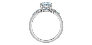 Platinum 2.19cttw Pear Shape Lab Grown Diamond Engagement Ring