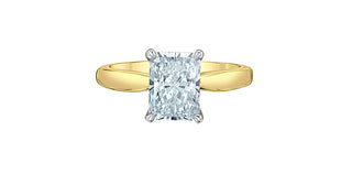 14K Gold Lab Grown 2.09cttw Round Cut Diamond Engagement Ring