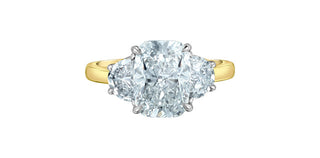 14K Yellow & White Gold Lab-Grown Diamond Ring