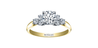 Anillo de compromiso de diamantes canadienses de 1,00 quilates en oro amarillo de 18 quilates, tamaño 6,5