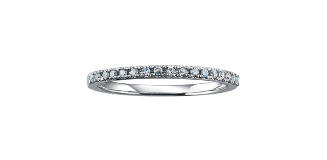 14K White Gold 0.11cttw Diamond Band