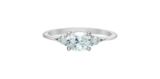 14K White Gold 1.10cttw Lab Grown Canadian Diamond Ring