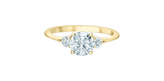 14k Yellow Gold 1.16cttw Lab Grown Canadian Diamond Ring