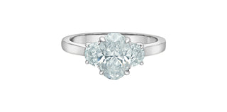 14K/14K White Gold Lab-Grown Diamond Ring