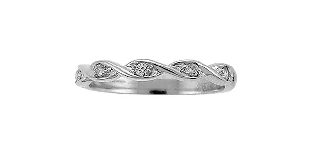 10K White Gold 0.08cttw Diamond Ring