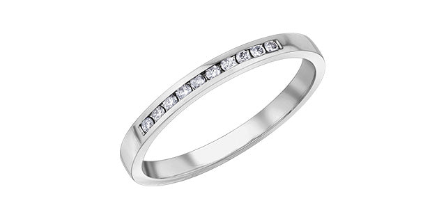 10K White Gold 0.10cttw Diamond Ring