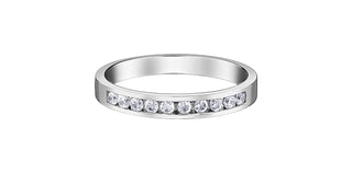 14K White Gold Diamond Channel Set Band