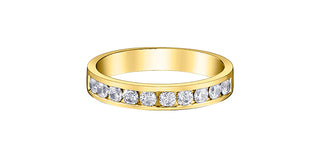 14K Yellow Gold  Diamond Anniversary Channel Set Band