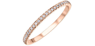 Anillo de oro blanco de 10 quilates con pavé de diamantes de 0,10 quilates, tamaño 6,5
