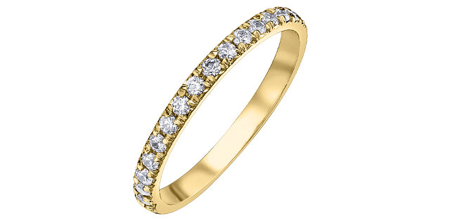 10K/14K Yellow Gold Pave Diamond Band - Diamonds cttw / 4