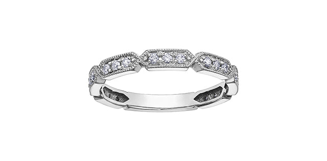 10K White Gold 0.15 cttw Diamond Ring