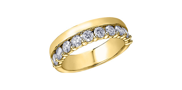 14K Yellow Gold 1.00cttw Diamond Band