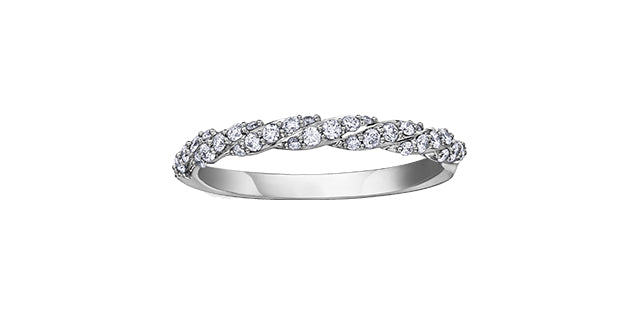 10K White Gold 0.28 cttw Diamond Ring