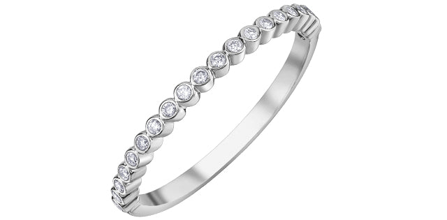 10K White Gold 0.12cttw Diamond Band