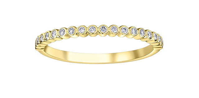 10K Yellow Gold 0.12 cttw Diamond Band