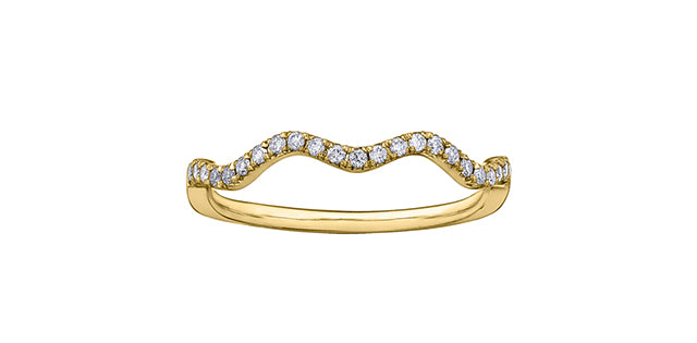 10K Yellow Gold 0.15cttw Diamond Ring