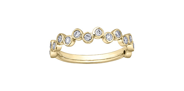 10K Yellow Gold Ring Diamond Ring, size 6.5