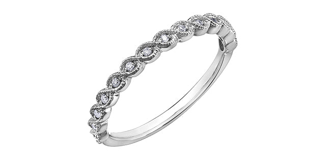 10K White Gold 0.07cttw Diamond Band