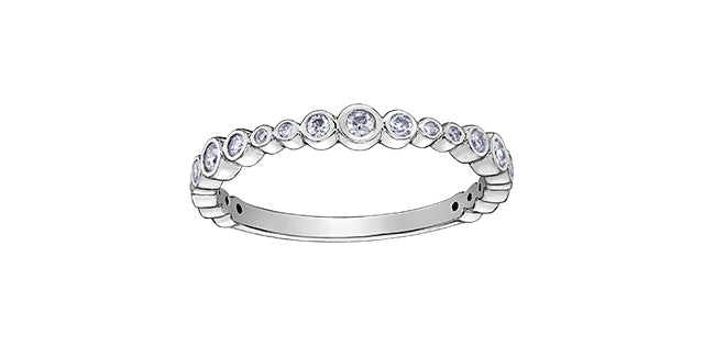 10K White Gold 0.255cttw Diamond Ring