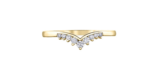 10K Yellow/White  Gold Diamond Wedding Ring